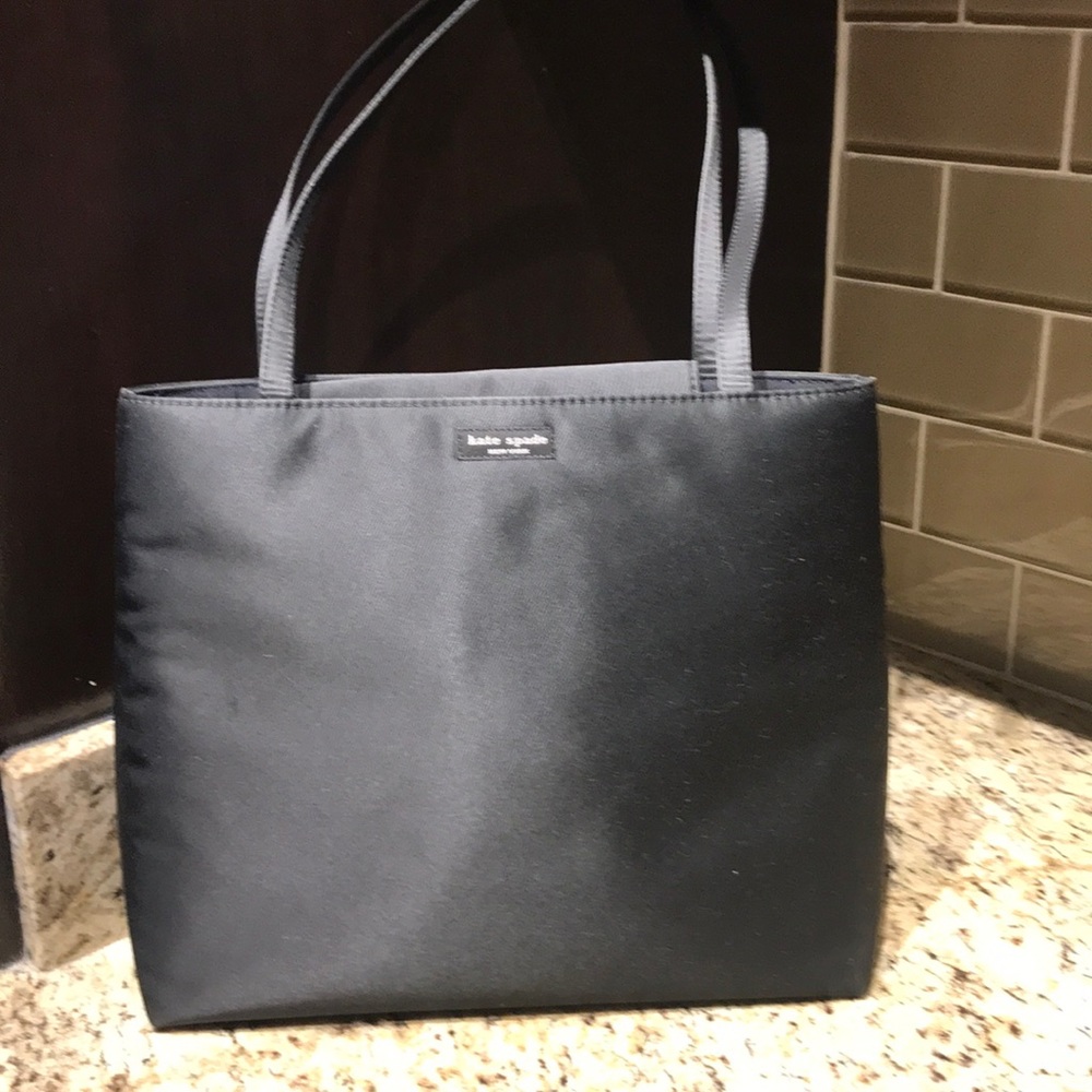 EUC BLACK SATIN VINTAGE KATE SPADE TOTE BAG